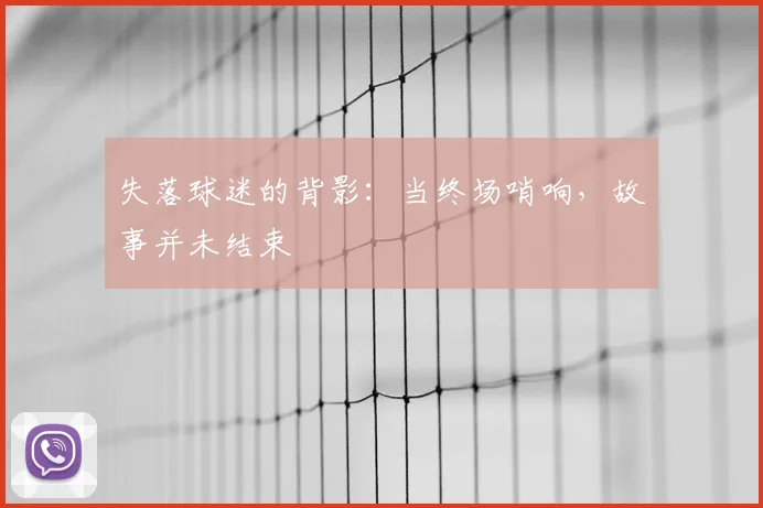 失落球迷的背影:当终场哨响,故事并未结束